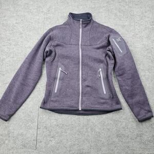 Arcteryx Covert Cardigan Womens Medium Purple Polartec Outdoor Hiking Jacket